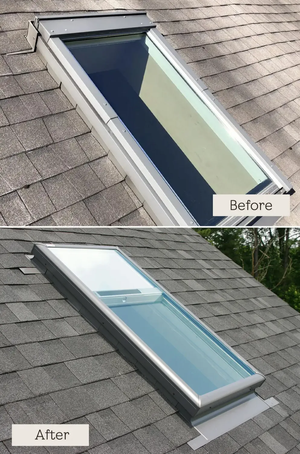 skylight replacement before and after ()